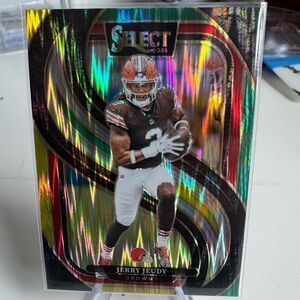 2024 Jerry Jeudy Green and Black Rookie Shock Panini Select Prizm Mint condition